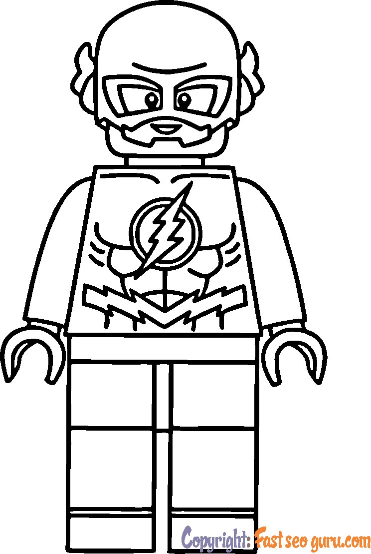 lego dc flash coloring pages